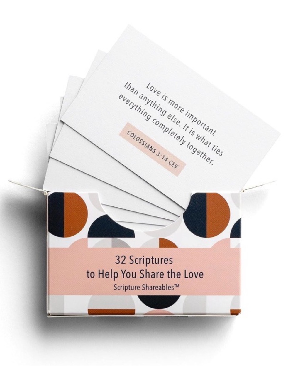 📦 Scripture Shareables 32 Scriptures Box - White, Blush & Terracotta Cards